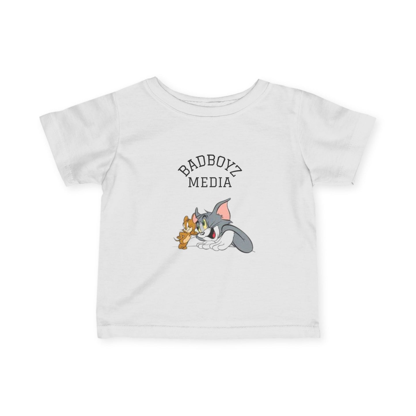 Cute Cartoon Infant Tee - BadBoyz Media Design, Baby Gift, Toddler Apparel, Fun T-Shirt for Kids, Unique Baby Shower Gift