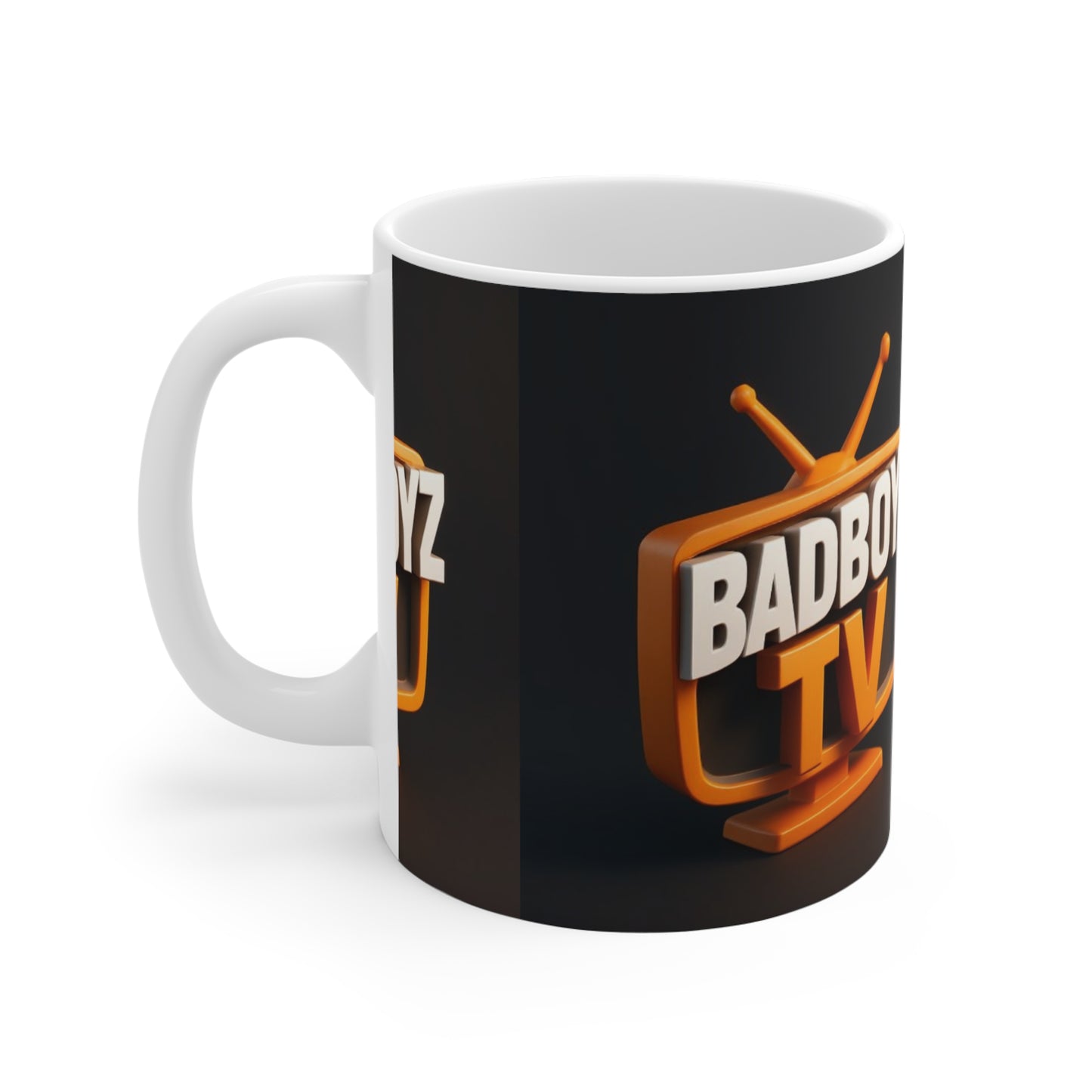Badboyz TV Mug, Custom Ceramic Coffee Cup, Fun Work or Home Mug