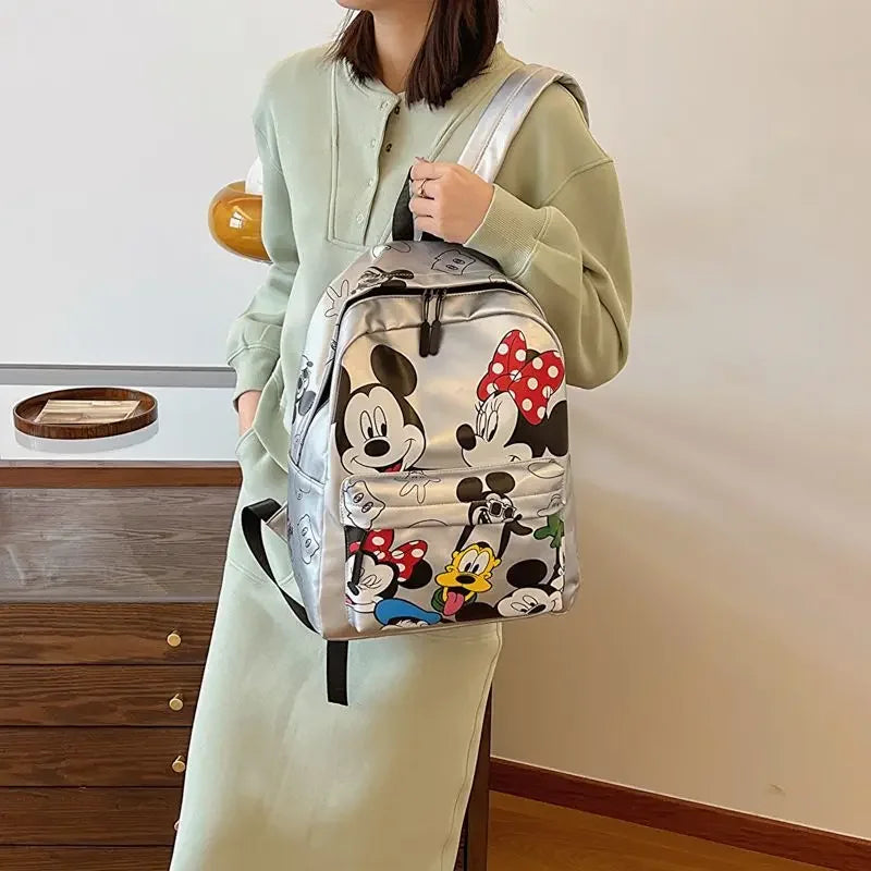 Disney cartoon Mickey Mouse New Kids Backpack Mini Minnie Schoolbag Girls and Boys Cute Shoulder Bag